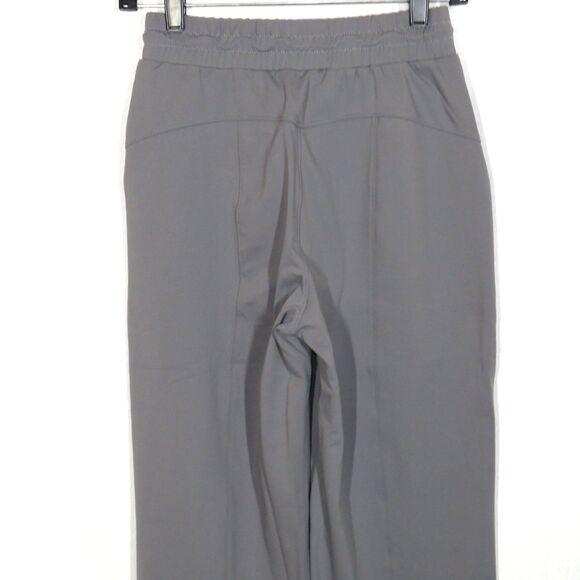 Halara Gray High Waist Side Pocket Toggle Drawstring Cropped Active Pants XS - Picture 7 of 8